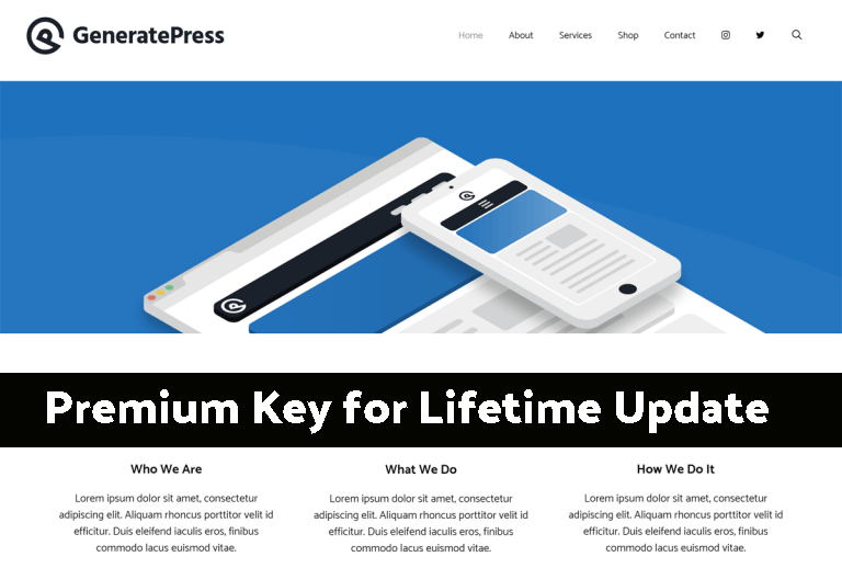 GeneratePress with License Key For Lifetime